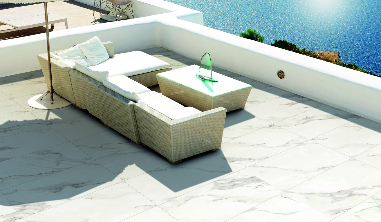 Happy Floors - Calacatta Porcelain Paver Tile