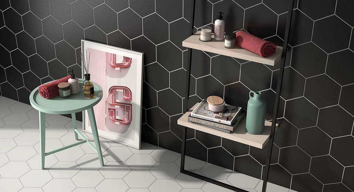 Geotiles - SOLID & STARK Porcelain Hexagon Tile