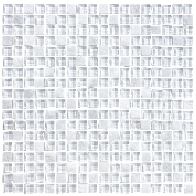 Anatolia - 5/8"x5/8" Bliss Norwegian Ice Glass Quartz Blend Mosaic Tile