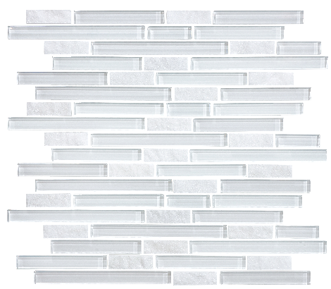 Anatolia - Bliss Norwegian Ice Glass Quartz Blend Linear Mosaic Tile