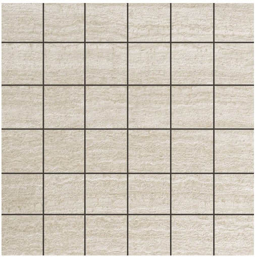 Milestone - 2"x2" Layers CHALK Porcelain Mosaic Tile (Matte Finish - 10 Pcs./Pack - 12"x12" sheet)