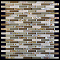 Milstone - 0.4"x1.65" Brown Naomi Mosaic  (10.25"x11.4" Sheet)