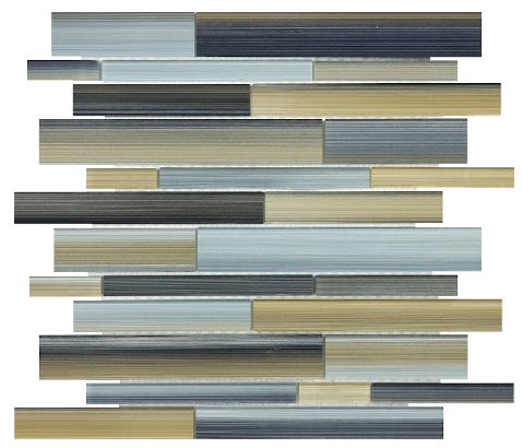 Anatolia - Bliss Fusion Oxide Random Strip Glass Mosaic Tile