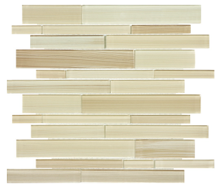 Anatolia - Bliss Fusion Sand Random Strip Glass Mosaic Tile