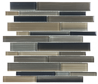 Anatolia - Bliss Fusion Rock Random Strip Glass Mosaic Tile