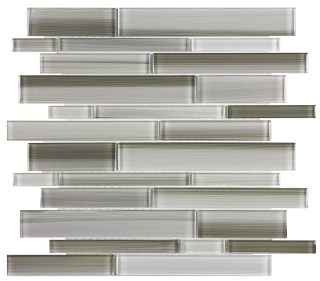 Anatolia - Bliss Fusion Clay Random Strip Glass Mosaic Tile