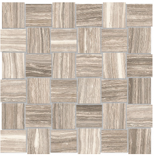 Anatolia - 2"x2" Eramosa Clay Basketweave Porcelain Mosaic Tile (Matte Finish - 12"x12" sheet)