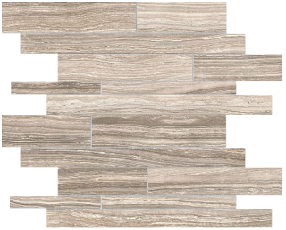 Anatolia - Eramosa Clay Random Strip Porcelain Mosaic Tile (Matte Finish - 12"x12" sheet))