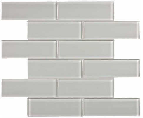 Anatolia - 2"x6" Bliss Element Mist Brick Glass Mosaic Tile