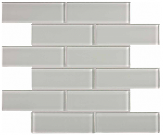 Anatolia - 2"x6" Bliss Element Mist Brick Glass Mosaic Tile