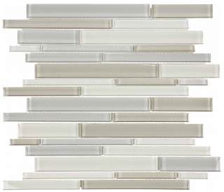 Anatolia - Bliss Element Natural Blend Random Strip Glass Mosaic Tile