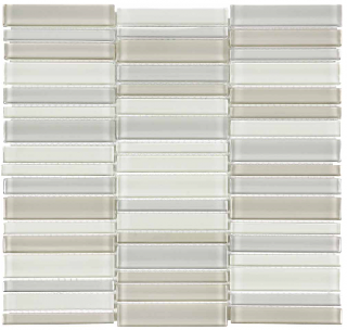 Anatolia - Bliss Element Natural Blend Straight Stacked Glass Mosaic Tile