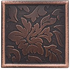 Questech - 2"x2" Cast Metal Dark Oil Rubbed Bronze Damask Dot