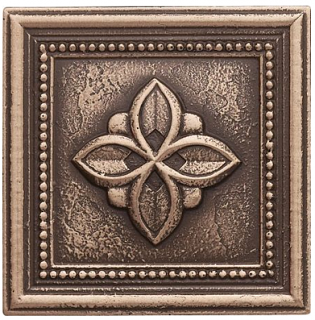 Questech - 4"x4" Cast Metal Antique Bronze Clover Deco