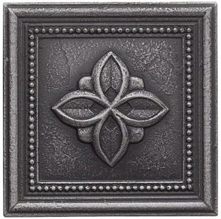 Questech - 4"x4" Cast Metal Wrought Iron Clover Deco