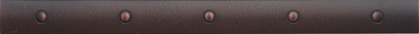 Questech - 1"x12" Cast Metal Dark Oil Rubbed Bronze Dot Liner