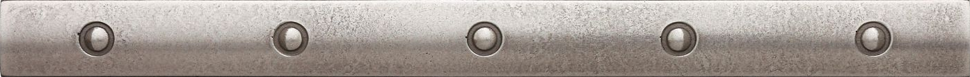 Questech - 1"x12" Cast Metal Brushed Nickel Dot Liner