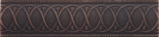 Questech - 3"x12" Cast Metal Dark Oil Rubbed Bronze Laurel Border