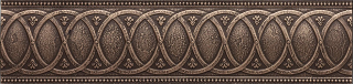 Questech - 3"x12" Cast Metal Antique Bronze Laurel Border