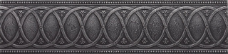 Questech - 3"x12" Cast Metal Wrought Iron Laurel Border