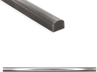 Questech - 1/2"x12" Cast Metal Brushed Nickel Soho Listel