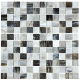 1"x1" Bliss Baroque Alabastro Stained Glass Mosaic Tile (12"x12" Sheet)