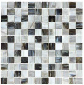 1"x1" Bliss Baroque Alabastro Stained Glass Mosaic Tile (12"x12" Sheet)