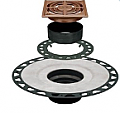 Schluter Systems - Kerdi-Drain Brushed Copper 4" Square Grate (for 2" ABS)