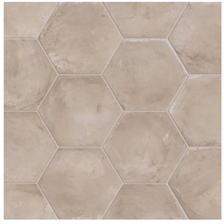 Marca Corona - 8"x8" Terra Grigio Hexagon