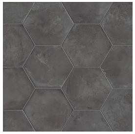 Marca Corona - 8" Terra Nero Hexagon #0094