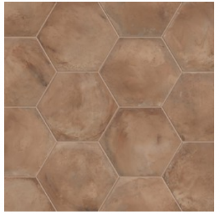 Marca Corona - 8"x8" Terra Rosso Hexagon