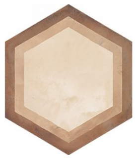 Marca Corona - 8"x8" Terra Cornice Deco C Hexagon