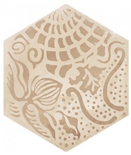 Marca Corona - 8"x8" Terra Floreale Deco C Hexagon