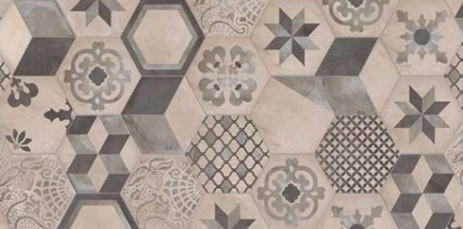 Marca Corona - 8" Terra Mix Deco F Hexagon #0602