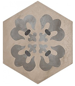 Marca Corona - 8"x8" Terra Giglio Deco F Hexagon