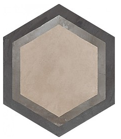Marca Corona - 8"x8" Terra Cornice Deco F Hexagon