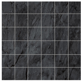 Castelvetro - 2"x2" Renova Black Mosaic (12"x12" sheet)