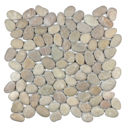 Anatolia - Spa Driftwood Tan Natural Pebble Mosaic Tile