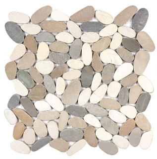 Anatolia - Spa Harmony Warm Blend Flat Pebble Mosaic Tile