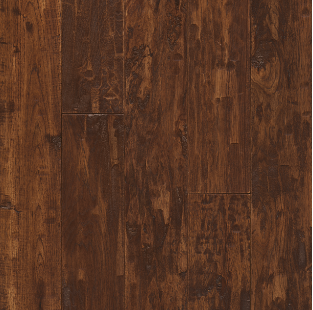 Hartco - American Scrape 3/4"x3-1/4" Candy Apple Solid Hickory Hardwood Flooring