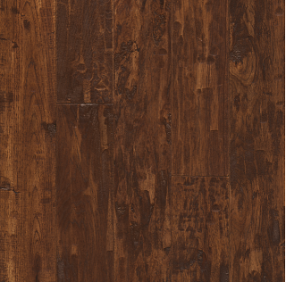 Hartco - American Scrape 3/4"x3-1/4" Candy Apple Solid Hickory Hardwood Flooring