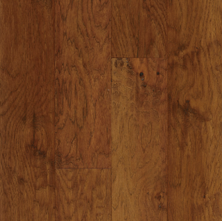 Hartco - American Scrape 3/8"x5" Cajun Spice Hickory Engineered Hardwood Flooring w/ Densitek