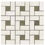 Happy Floors - Arona Deco Pinwheel Bianco Polished Mosaic (12"x12" Sheet)