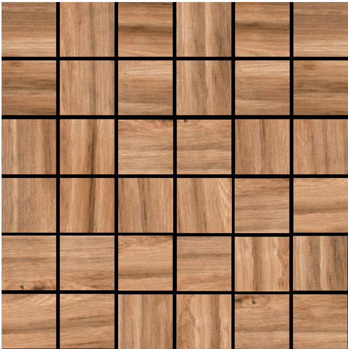 Happy Floors - 2"x2" Cypress Bronze Mosaic (12"x12" Sheet)