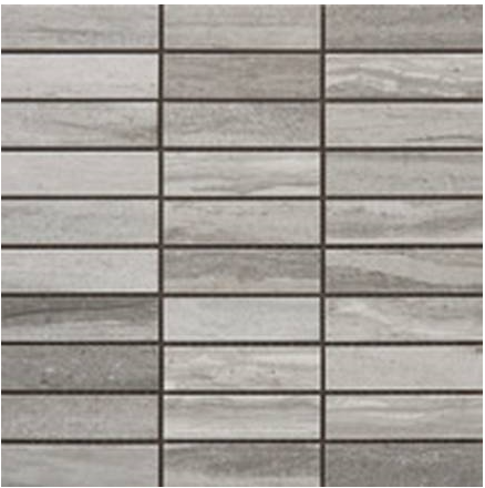 Happy Floors - 1-1/4"x4" Tivoli Grigio Mosaic (12"x12" Sheet)