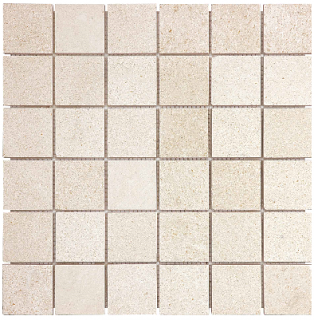 2"x2" Serene Ivory Polished Limestone Mosaic Tile (12"x12" Sheet)