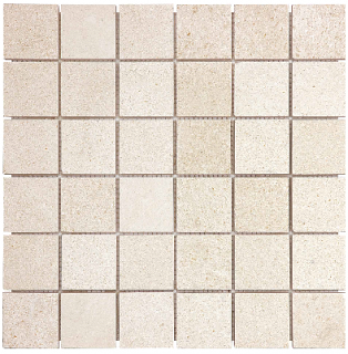 2"x2" Serene Ivory Honed Limestone Mosaic Tile (12"x12" Sheet)