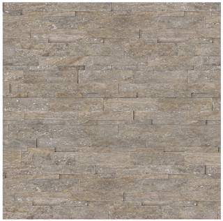 6"x24" Silver Ash Travertine Honed Cubics Wall Panel