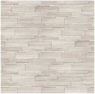 6"x24" Strada Mist Veincut Honed Cubics Limestone Panel