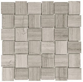 2"x2" Strada Mist Honed Limestone Basketweave Mosaic Tile